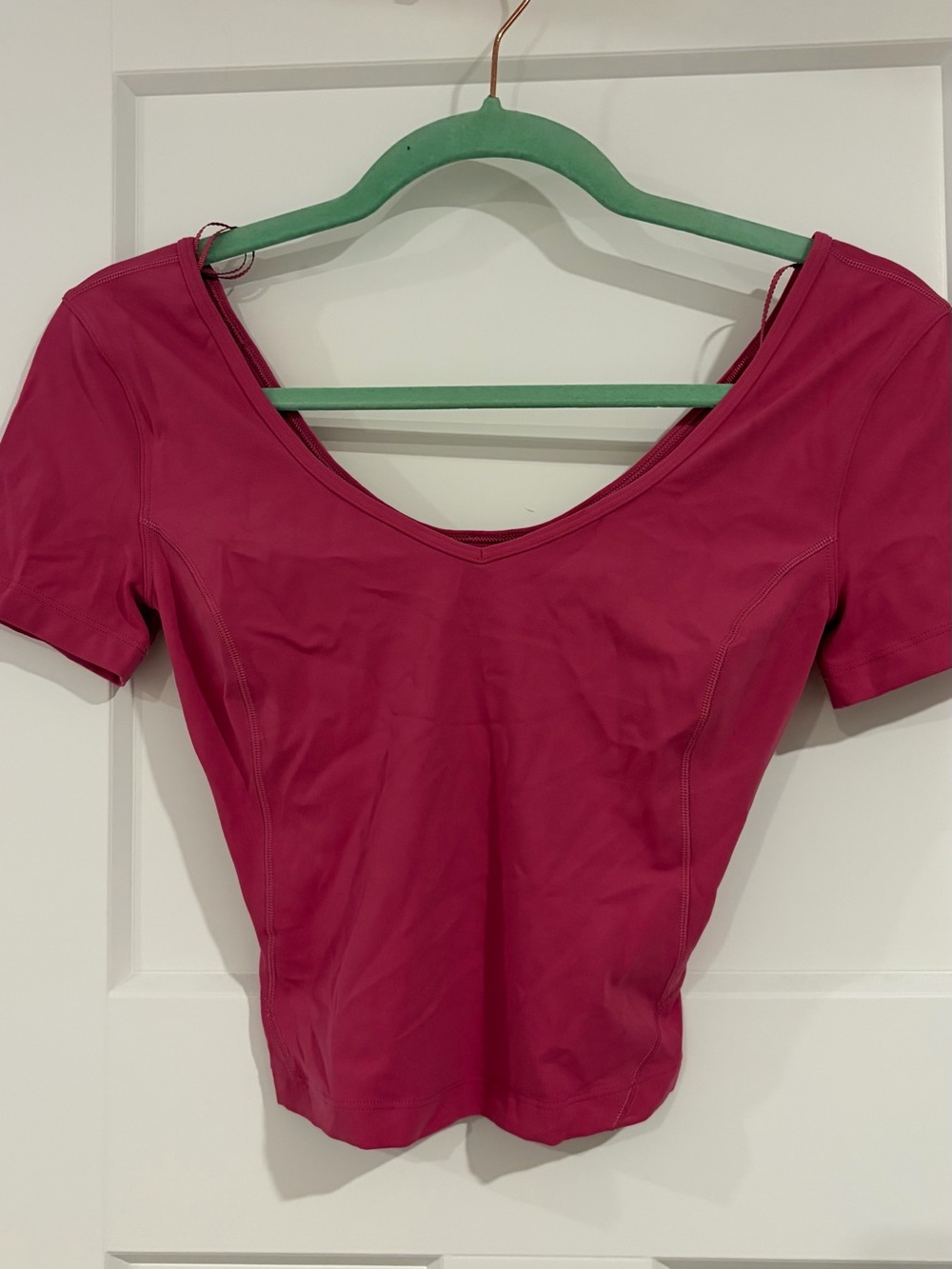 Lululemon Pink Short Sleeve V-Neck Top 🩷